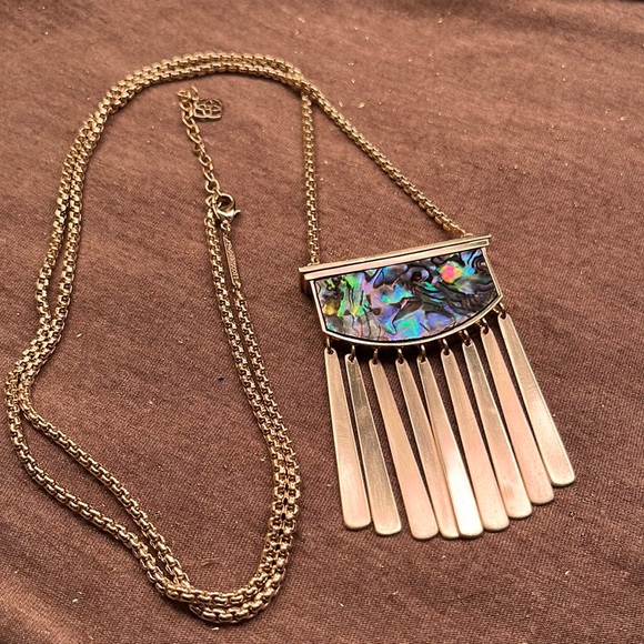 Kendra Scott Ellen Necklace Abalone Shell - Picture 1 of 9